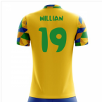 2023-2024 Brazil Home Concept Football Shirt (Willian 19) - Kids