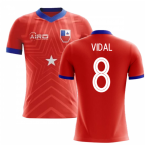 2023-2024 Chile Home Concept Football Shirt (VIDAL 8) - Kids