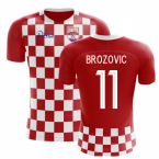 2023-2024 Croatia Flag Concept Football Shirt (Brozovic 11) - Kids
