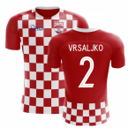 2023-2024 Croatia Flag Concept Football Shirt (Vrsaljko 2) - Kids