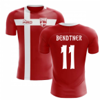 2023-2024 Denmark Flag Concept Football Shirt (Bendtner 11)