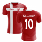 2023-2024 Denmark Flag Concept Football Shirt (M Laudrup 10)