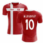 2023-2024 Denmark Flag Concept Football Shirt (M Laudrup 10) - Kids