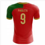 2025-2026 Portugal Flag Home Concept Football Shirt (Pauleta 9) - Kids