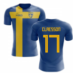 2023-2024 Sweden Flag Concept Football Shirt (Claesson 17)