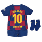 2019-2020 Barcelona Home Nike Baby Kit (RIVALDO 10)