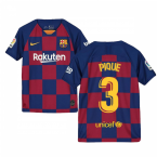 2019-2020 Barcelona Home Nike Shirt (Kids) (PIQUE 3)