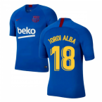 2019-2020 Barcelona Nike Training Shirt (Blue) - Kids (JORDI ALBA 18)