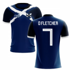 2023-2024 Scotland Flag Concept Football Shirt (D Fletcher 7)