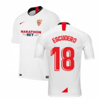 2019-2020 Sevilla Home Nike Football Shirt (ESCUDERO 18)