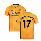 2019-2020 Wolves Home Football Shirt (GIBBS WHITE 17)