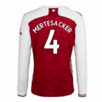 2020-2021 Arsenal Adidas Home Long Sleeve Shirt (MERTESACKER 4)
