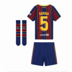 2020-2021 Barcelona Home Nike Little Boys Mini Kit (SERGIO 5)
