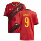 2020-2021 Belgium Home Adidas Football Shirt (Kids) (LUKAKU 9)
