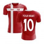 2025-2026 Denmark Flag Concept Football Shirt (Your Name)