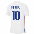 2020-2021 France Away Nike Vapor Match Shirt (MBAPPE 10)