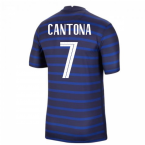 2020-2021 France Home Nike Football Shirt (CANTONA 7)