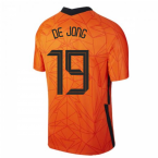 2020-2021 Holland Home Nike Football Shirt (Kids) (DE JONG 19)