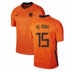 2020-2021 Holland Home Nike Football Shirt (Kids) (DE ROON 15)