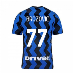 2020-2021 Inter Milan Home Nike Football Shirt (Kids) (BROZOVIC 77)