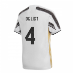 2020-2021 Juventus Adidas Home Football Shirt (DE LIGT 4)