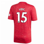 2020-2021 Man Utd Adidas Home Football Shirt (Kids) (VIDIC 15)