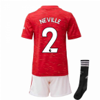 2020-2021 Man Utd Adidas Home Little Boys Mini Kit (NEVILLE 2)
