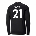 2020-2021 Manchester City Puma Away Long Sleeve Shirt (SILVA 21)