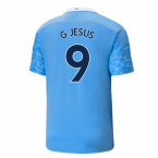 2020-2021 Manchester City Puma Home Football Shirt (G JESUS 9)