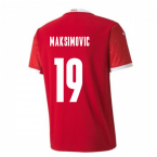 2020-2021 Serbia Home Puma Football Shirt (MAKSIMOVIC 19)