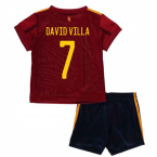 2020-2021 Spain Home Adidas Baby Kit (DAVID VILLA 7)