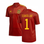 2020-2021 Spain Home Adidas Football Shirt (I CASILLAS 1)