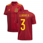 2020-2021 Spain Home Adidas Football Shirt (Kids) (LLORENTE R 3)