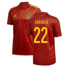 2020-2021 Spain Home Adidas Football Shirt (SARABIA 22)