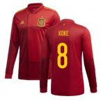 2020-2021 Spain Home Adidas Long Sleeve Shirt (KOKE 8)