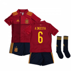 2020-2021 Spain Home Adidas Mini Kit (A INIESTA 6)