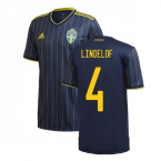2020-2021 Sweden Away Shirt (LINDELOF 4)
