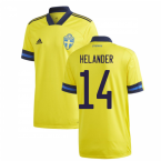 2020-2021 Sweden Home Adidas Football Shirt (HELANDER 14)