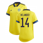 2020-2021 Sweden Home Adidas Womens Shirt (HELANDER 14)