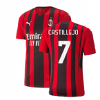 2021-2022 AC Milan Authentic Home Shirt (CASTILLEJO 7)