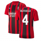 2021-2022 AC Milan Home Shirt (BENNACER 4)
