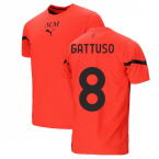 2021-2022 AC Milan Pre-Match Jersey (Red) (GATTUSO 8)