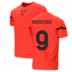 2021-2022 AC Milan Pre-Match Jersey (Red) (MANDZUKIC 9)