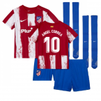 2021-2022 Atletico Madrid Little Boys Home Shirt (CORREA 10)