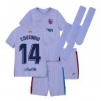 2021-2022 Barcelona Away Mini Kit (Kids) (COUTINHO 14)