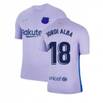 2021-2022 Barcelona Away Shirt (Kids) (JORDI ALBA 18)