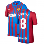 2021-2022 Barcelona Home Shirt (Kids) (A INIESTA 8)