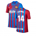 2021-2022 Barcelona Home Shirt (Kids) (COUTINHO 14)