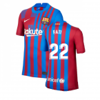 2021-2022 Barcelona Home Shirt (Kids) (ANSU FATI 10)