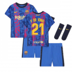 2021-2022 Barcelona Infants 3rd Kit (F DE JONG 21)